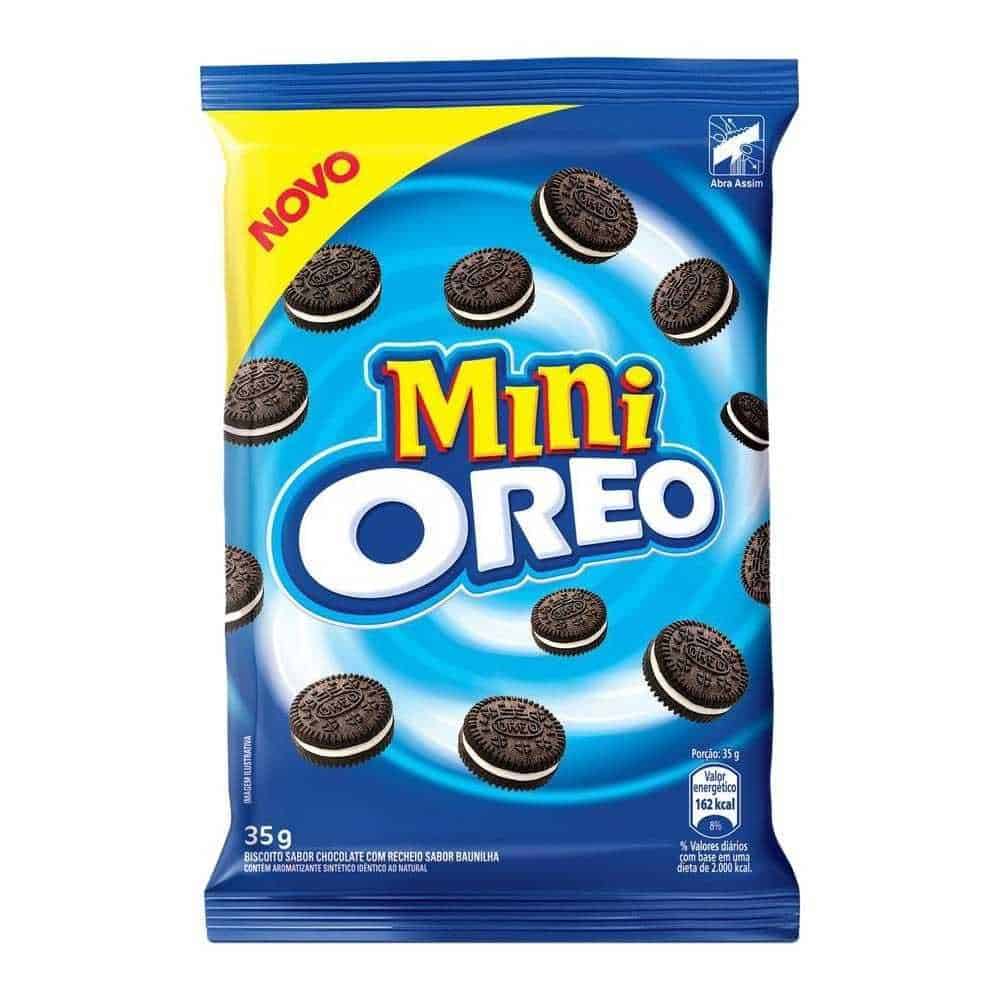 Biscoito Oreo Mini Chocolate Recheio De Baunilha Pacote G