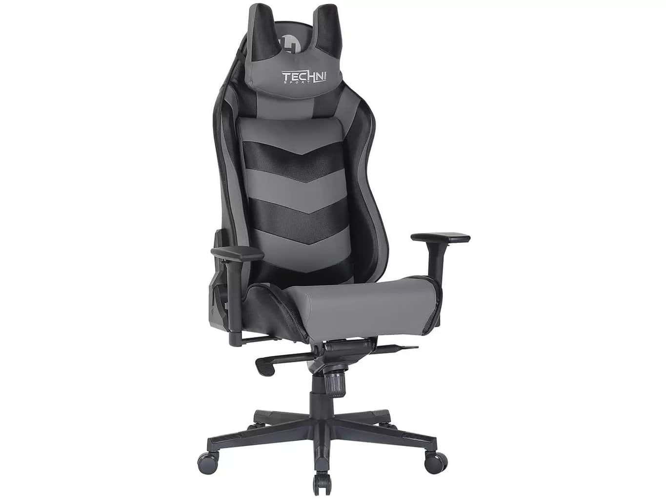 Cadeira Gamer Techni Sport Reclinável Giratória Preta e Cinza TS61