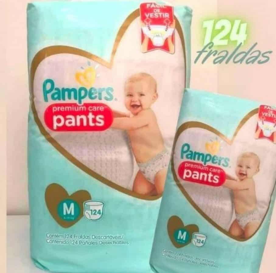 Fralda Pampers Pants Premium Care M 124 Unidades Promotop