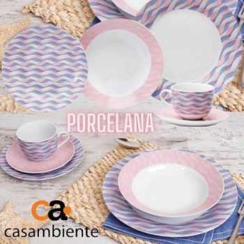 Aparelho de Jantar 30 Peças Casambiente Porcelana - Redondo Ipanema