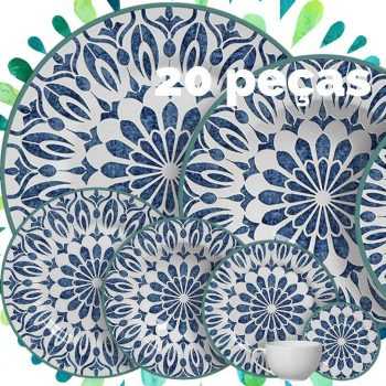 Aparelho de Jantar Alleanza 20 Peças Mandala, Padrão