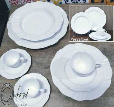 Aparelho de Jantar em Porcelana 20 Peças - Oxford Soleil White