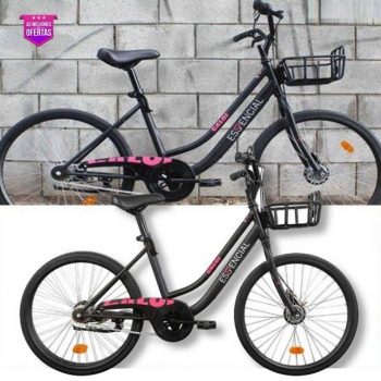 Bicicleta Aro 26 Caloi Essencial T18R26V1 - Preta com Cesta 1 Marcha Preto