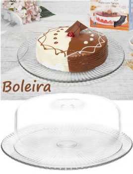 Boleira de Vidro Redonda com Tampa de Acrílico - Ruvolo Bari 32cm