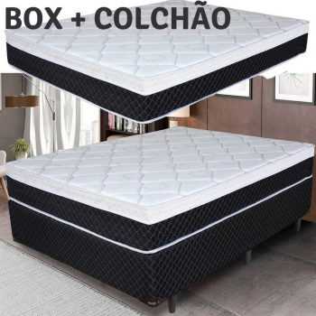 Cama Box Casal Box + Colchão Umaflex - Mola Ensacada 24cm de Altura Zurique 138