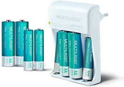 Carregador De Pilhas Multilaser Aa/Aaa+ 8 Pilhas - CB093