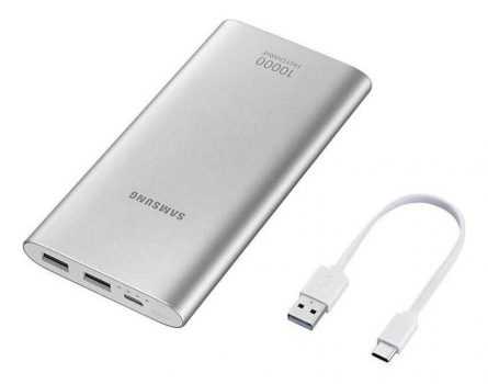 Carregador Portátil Samsung 10000mAh EB-P1100C - Prata