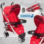 Carrinho Cosco Umbrella Deluxe Com 3 Rodas - Até 15 kg - Vermelho