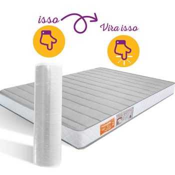 Colchão Casal Espuma D33 A Vácuo Ortopédica Certificada BF Colchões 138x188x17cm