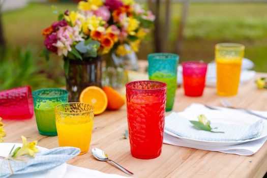 Conjunto de Copos de Acrílico 600ml Buzios 6 Peças - La Cuisine