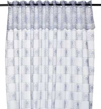 Cortina de Cozinha Lepper Mari Branco 1.20mx1.30mx20cm Pacote de 2 Poliéster