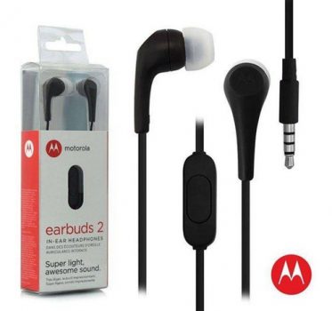 Fone de Ouvido Estéreo Earbuds 2, Intra-Auricular com Microfone, motorola, Sh006, Preto, Único