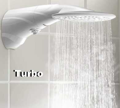 Ducha Advanced Turbo Multitemperaturas 5500W / 6400W, Lorenzetti, 7510524, 7510525 Branco, Pequeno