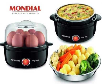 EG-01 - Steam Cook Easy Egg 127V - Mondial, MK Mondial Eletrodomesticos, Steam Cook Easy Egg 6830-01, Preto