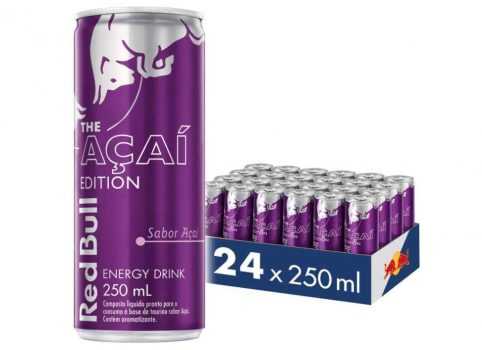 Energético Red Bull Energy Drink, Açaí, 250ml (24 latas)