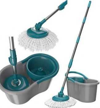 Flash Limp, Mop Giratório Fit, com 2 refis, 8 litros, Cinza