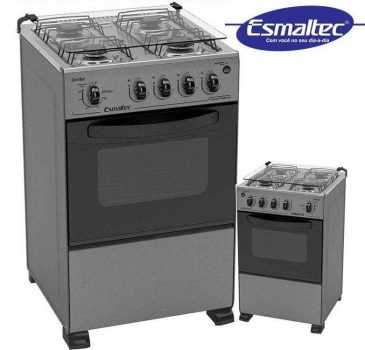 Fogão 4 Bocas Inox Esmaltec Acendimento Automático - 4Q Caribe
