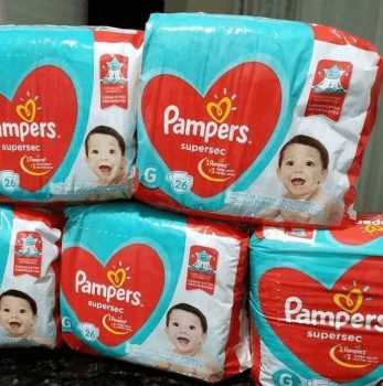 Fralda Pampers Descartável Supersec (P 34un. / M 30un. / G 26un. / XG 22un / XXG 20un.)