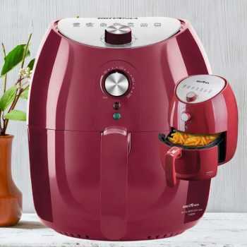 Fritadeira Elétrica Sem Óleo Britânia BFR10VI Inox 4,1L – Vermelha