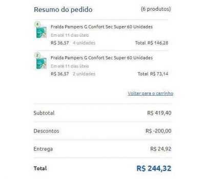 Ganhe R$ 200 de desconto nas compras acima de R$ 400 pagando com cartão de crédito  VISA