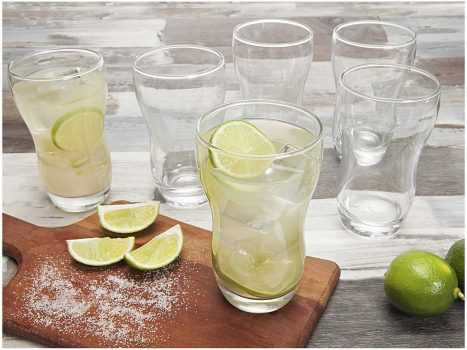 Jogo de Copos de Vidro 410ml 6 Peças - Nadir Samba