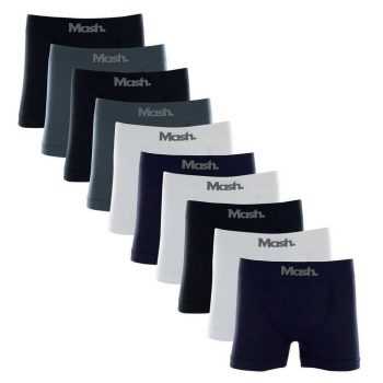 Kit C/ 10 Cuecas Boxer Mash Microfibra Sem Costura - 711.01