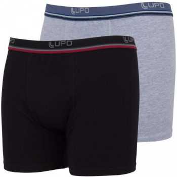 Kit de Cueca Boxer Lupo com 2 Unidades - Adulto
