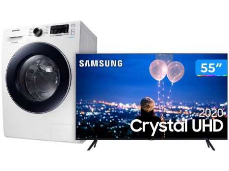 Lava e Seca Samsung 11kg WD11M4453J - 12 Programas de Lavagem Branca + Smart TV 55” 110V
