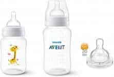 Mamadeira Anti-Colic Girafa Combo, Philips Avent, Transparente