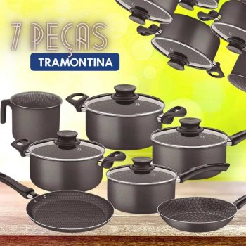 Jogo de Panelas Tramontina Paris Antiaderente 7 peças