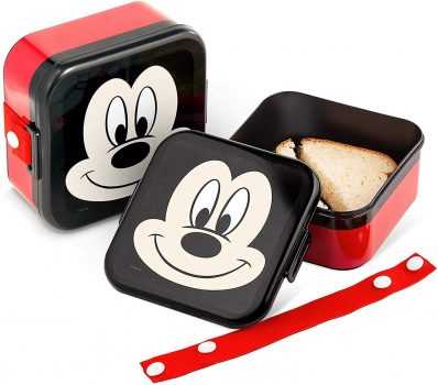 Pote com Trava Disney - Lillo, Vermelho/Preto