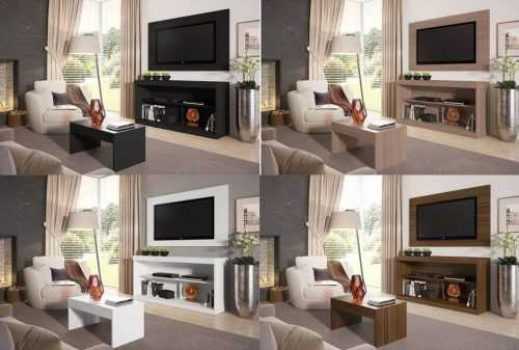 Rack para TV até 47” com Mesa de Centro e Painel - Multimóveis Inovare