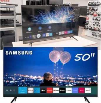 Samsung Smart TV 50" Crystal UHD 50TU8000 4K, Wi-fi, Borda Infinita, Alexa built in, Controle Único, Visual Livre de Cabos, Modo Ambiente Foto e Processador Crystal 4K