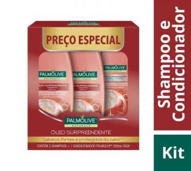 Shampoo Palmolive Naturals Óleo Surpreendente 350Ml Promo Leve 2 Shampoos + 1 Condicionador