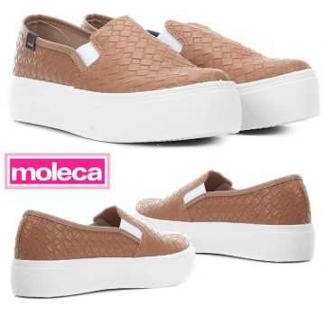 Slip On Moleca Flatform Tressê Feminino Nude