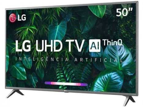 Smart TV 4K LED 50” LG 50UN8000PSD Wi-Fi Bluetooth - HDR Inteligência Artificial 4 HDMI 2 USB
