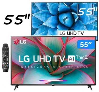 Smart TV LED 55 LG 55UN7310PSC 4K UHD HDR com WiFi, 4 HDMI, Inteligência Artificial, Smart Magic, Assistente Alexa