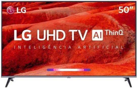 Smart TV LG 50” Ultra HD 4K, HDR Ativo, ThinQ AI Inteligência Artificial, DTS Virtual:X - 50UM751C0SB