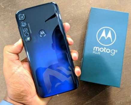 Smartphone Motorola Moto G8 Plus Azul Safira 64GB, Tela Max Vision de 6.3” FHD+, Câmera Traseira Tripla, Android 9.0 e Processador Qualcomm Octa-Core