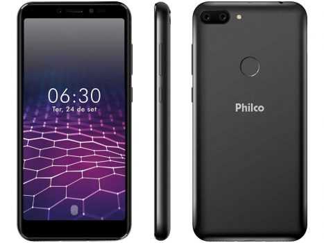 Smartphone Philco PCS01 64GB Preto 4G Octa-Core – 4GB RAM Tela 5,45” Câm. Dupla + Selfie 5MP