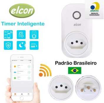 Tomada Inteligente TI-01, Elcon, Funciona com Alexa