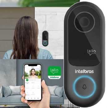 Vídeo Porteiro Intelbras Allo W3 Viva Voz - com Visão Noturna WiFi e Sensor de Movimento