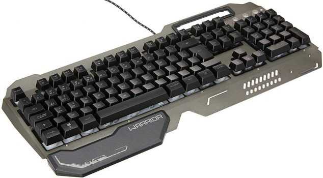 Warrior TC222 Ragnar - Teclado Gamer Teclado Superficie Em Metal, Gris (Prata / Preto)