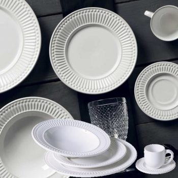 Aparelho de Jantar e Café Porto Brasil Roma 20 Peças - Branco