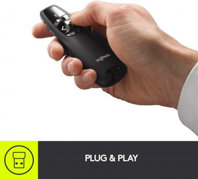 Apresentador Logitech R400 Laserpoint Preto - 910-001354