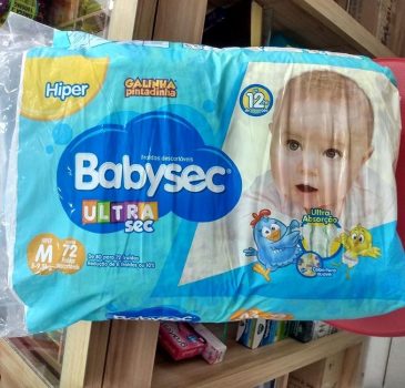 Babysec Fraldas Descartáveis Ultrasec Galinha Pintadinha, 72 Unidades, Tamanho M 5 - 9, 5 Kg, Babysec, Azul, M