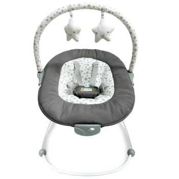 Cadeira De Descanso Baby Style Poly Estrelinha Musical Ate 11kg Cinza 13793314