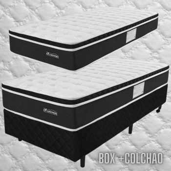 Cama Box Colchão Solteiro Molas Verticoil Macio Dupla Face BF Colchões 88x188X53cm