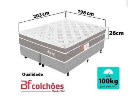Cama Box King Colchão Molas Ensacadas Espuma Nasa Viscoelástica Ortopédico D33 com Pillow - Orb