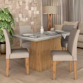 Conjunto Sala De Jantar 4 Italia Cinamomo - Móveis Arapongas ( vários modelos )